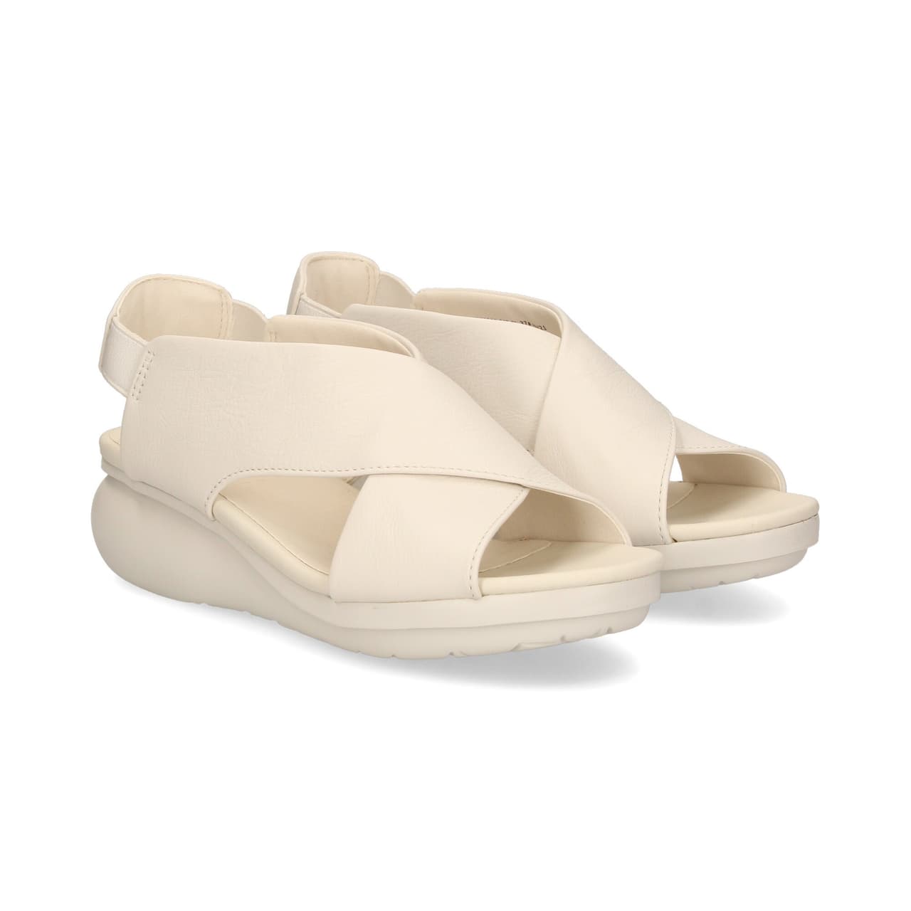 Camper Sandalia Cruzada Piel Blanco