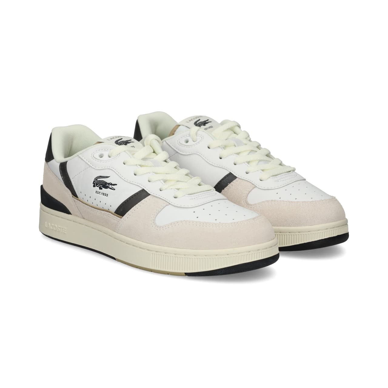 Lacoste Deportivo Gris+beige+blanco WHT/DK GRN