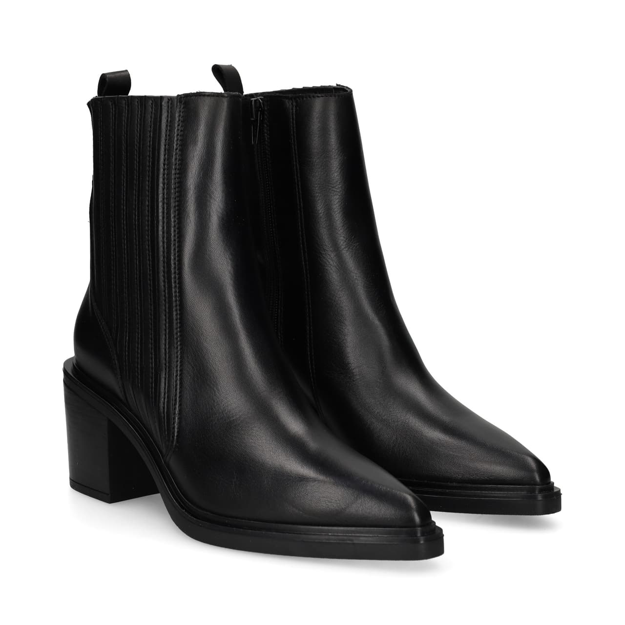 ALPE Botin Elasticos Lados Piel Negro 17-05 Bec-Negro