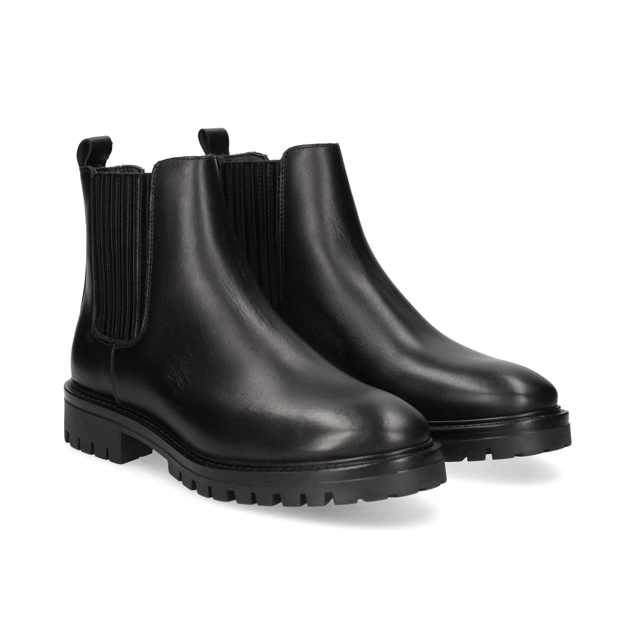 ALPE Botin Elasticos Piel Negro 17-05 Bece-Negr