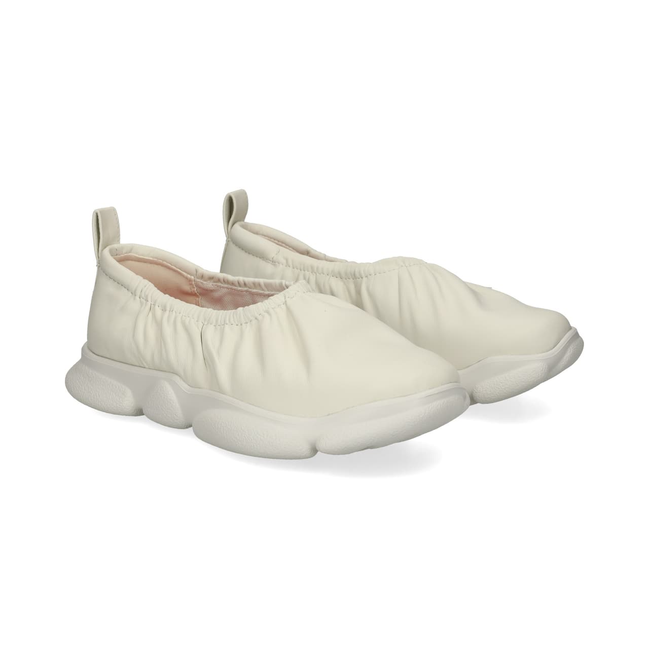 Camper Bailarina Piel Blanco
