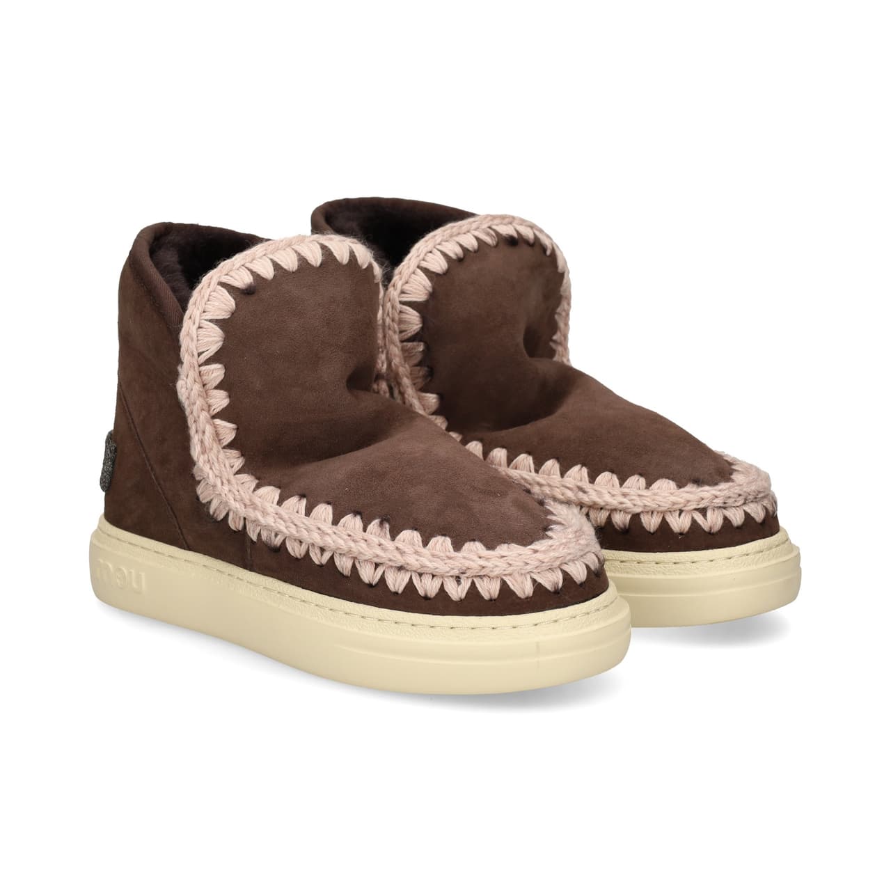 MOU Logo Glitter Botin Ante Mocha