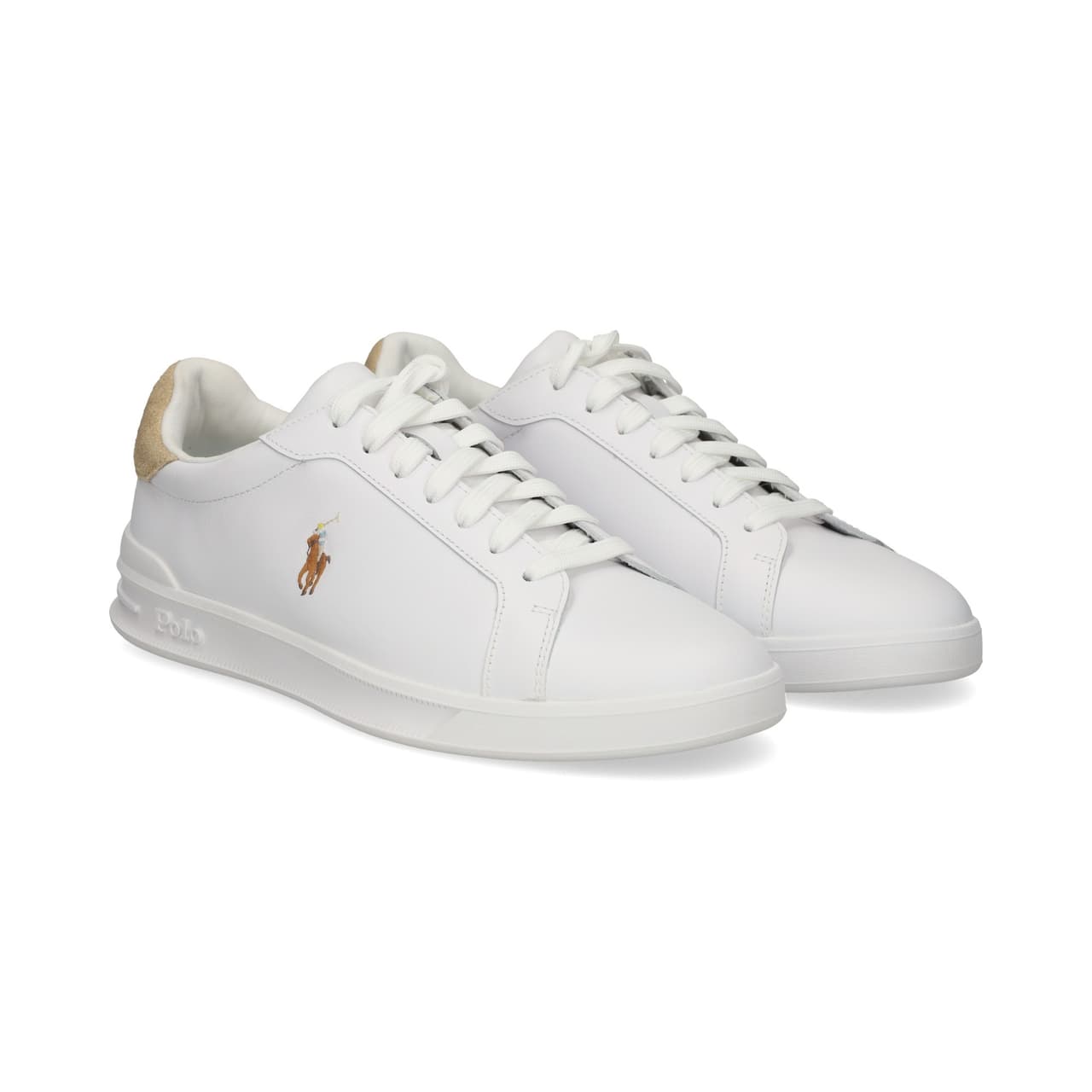 Polo Ralph Lauren Talon Ante Deportivo Piel Blanco White/Bone