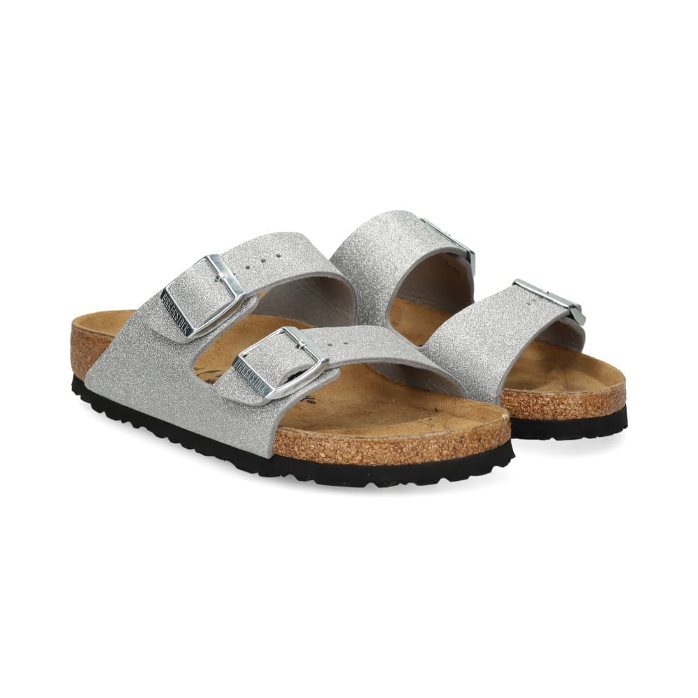 Birkenstock Sandalias Planas Mujer - Plata