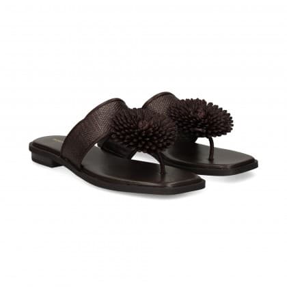 Noa Harmon Esclava Flor Negro Marron Oscur