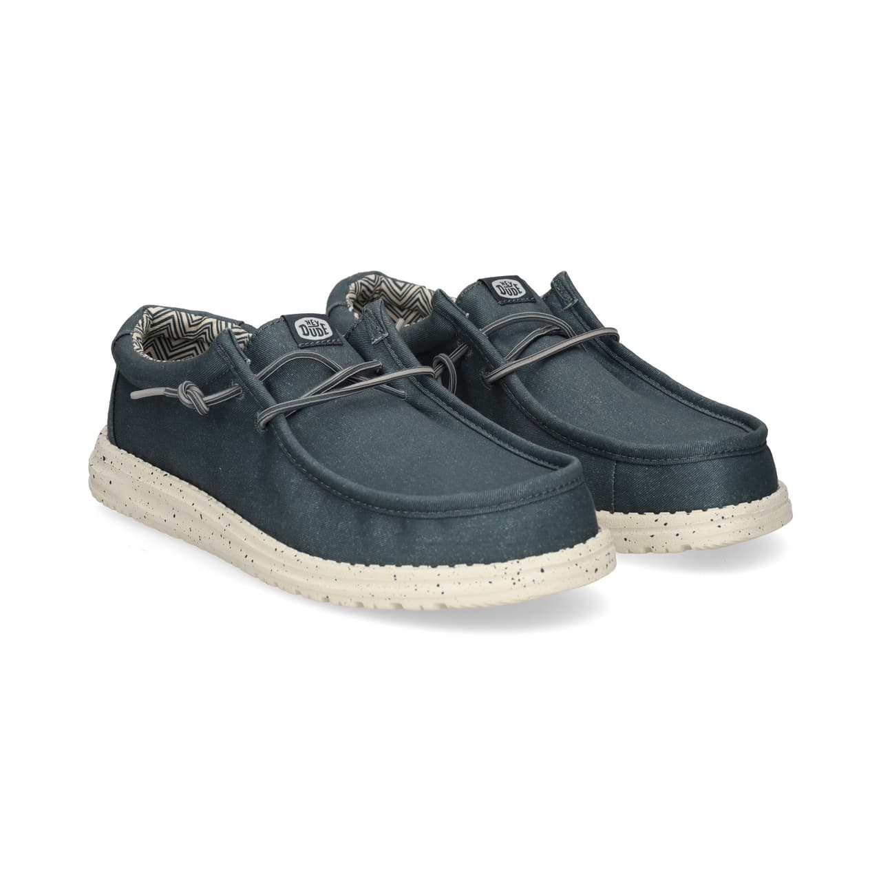 HEY DUDE Wallabee Canvas Azul Dark Slate