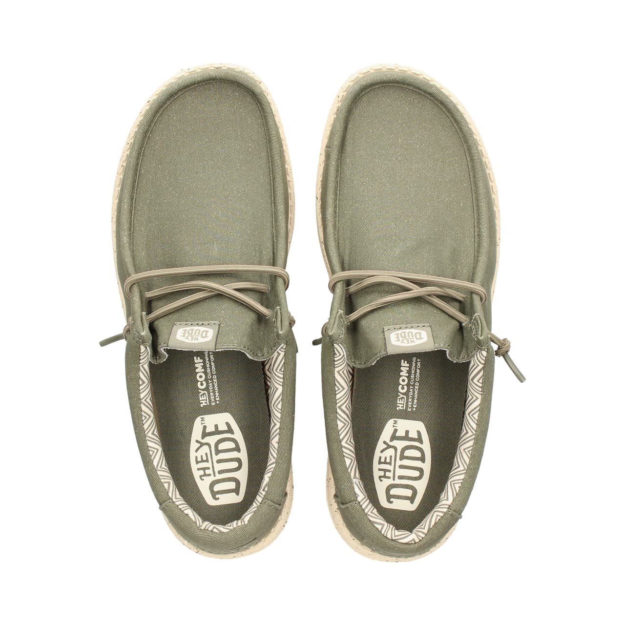 HEY DUDE Wallabee Canvas Kaki Tea Leaf/Pa — foto 6