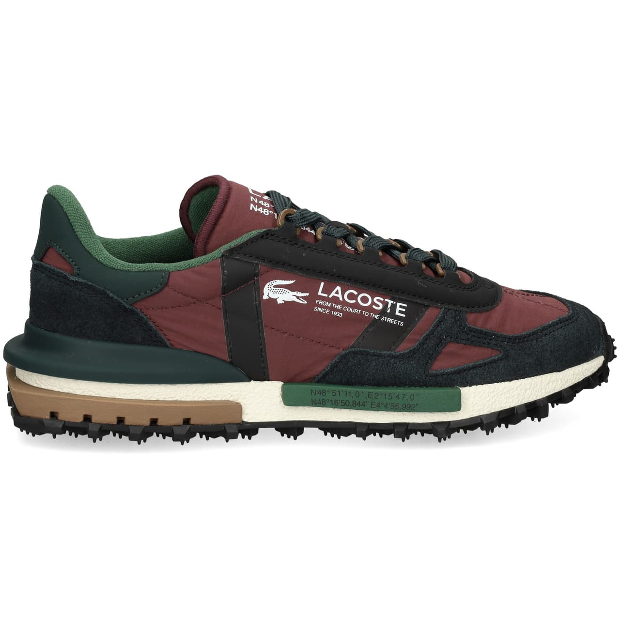Lacoste Zapatilla Running Nailon/Ante Burdeos Burg/BLK — foto 2