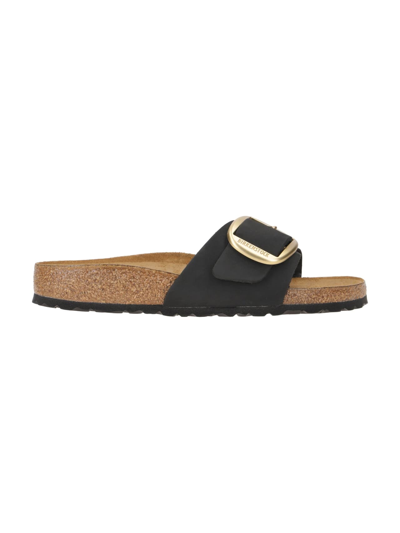Birkenstock Madrid Big Buckle Nubuck Leather Narrow Fit Sandals 'Black' — foto 4
