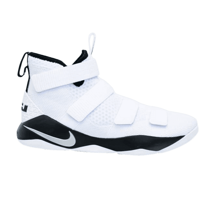 Nike LeBron Soldier 11 White Metallic Silver Black