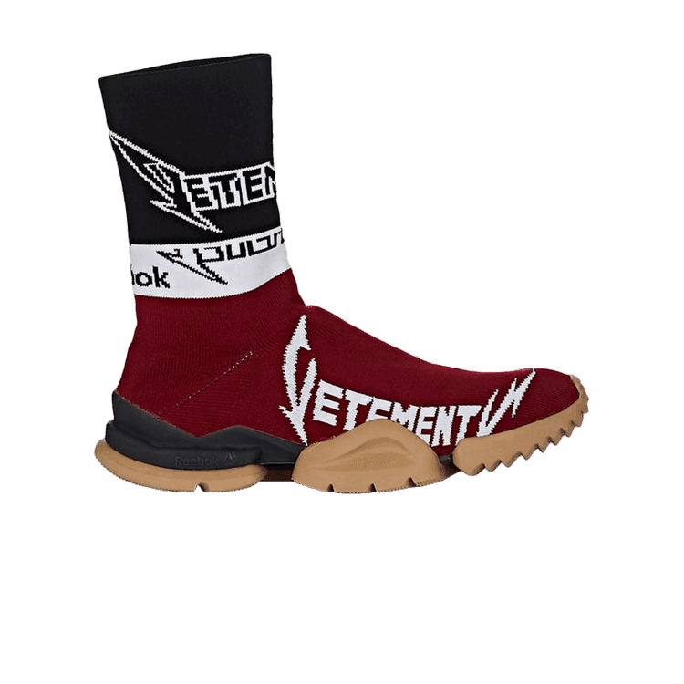 Reebok Sock Runner Vetements Burgundy Black White