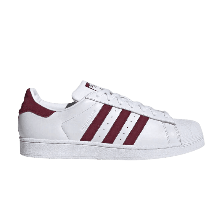 adidas Superstar 'White Collegiate Burgundy'