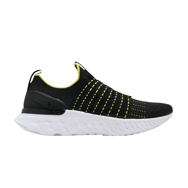 Nike React Phantom Run Flyknit 2 Black Sonic Yellow