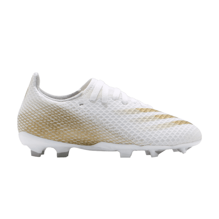adidas X Ghosted 3 FG White Metallic Gold Melange (Kids)
