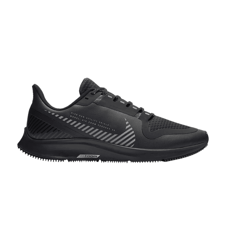 Nike Air Zoom Pegasus 36 Shield Black Metallic Silver (Women's)