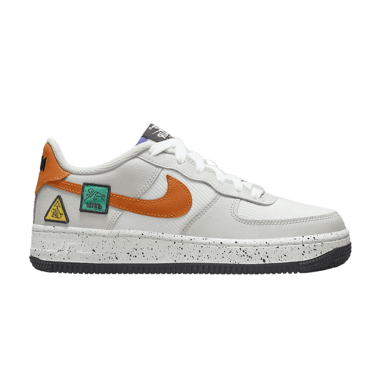 Nike Air Force 1 Low Light Bone Sail Starfish Orange (GS)