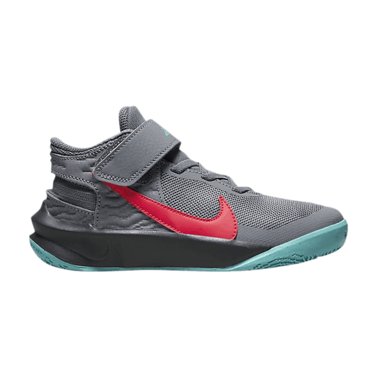 Nike Team Hustle D 10 Flyease Grey Teal Siren Red (PS)