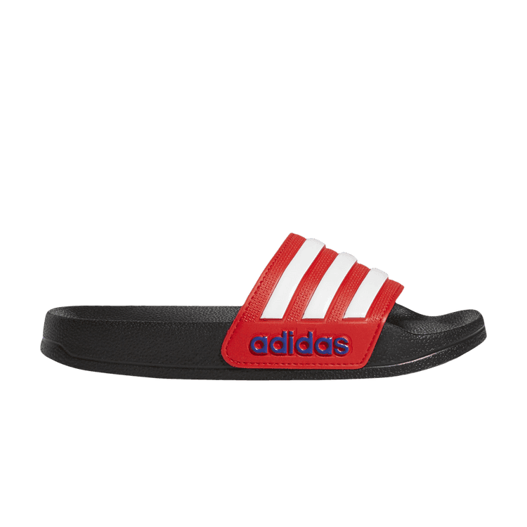 adidas Adilette Shower Slides J 'Black Vivid Red