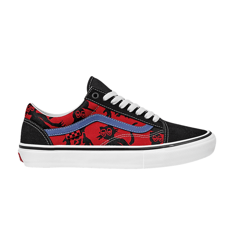 Vans Old Skool Krooked By Natas For Ray Black Red Blue