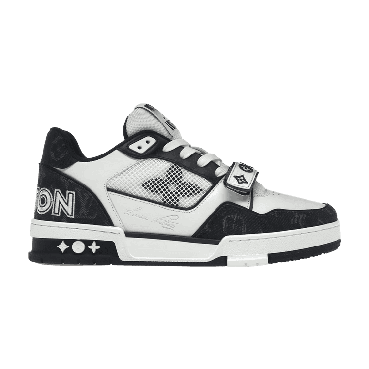 Louis Vuitton Trainer Low 'Velcro Strap - Black Monogram Denim'