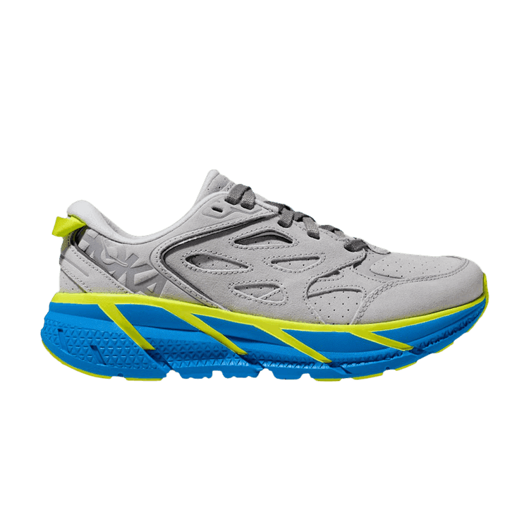 Hoka One One Clifton L Suede Lunar Rock Diva Blue
