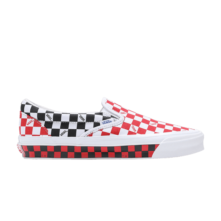 Vans OG Classic Slip-On LX 'Checkerboard - Red Black'