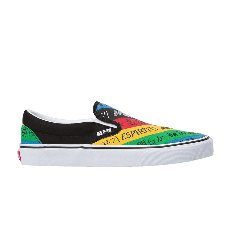 Vans Classic Slip-On Multi-Color 'MultiColor Rainbow Black'
