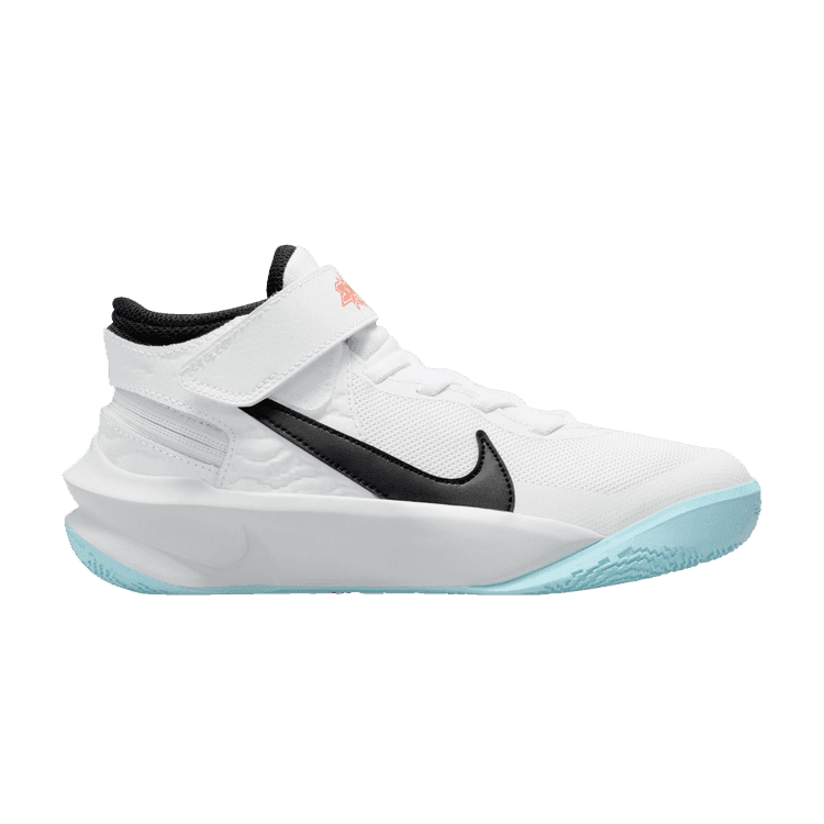 (GS) Nike Team Hustle D 10 FlyEase White/Blue
