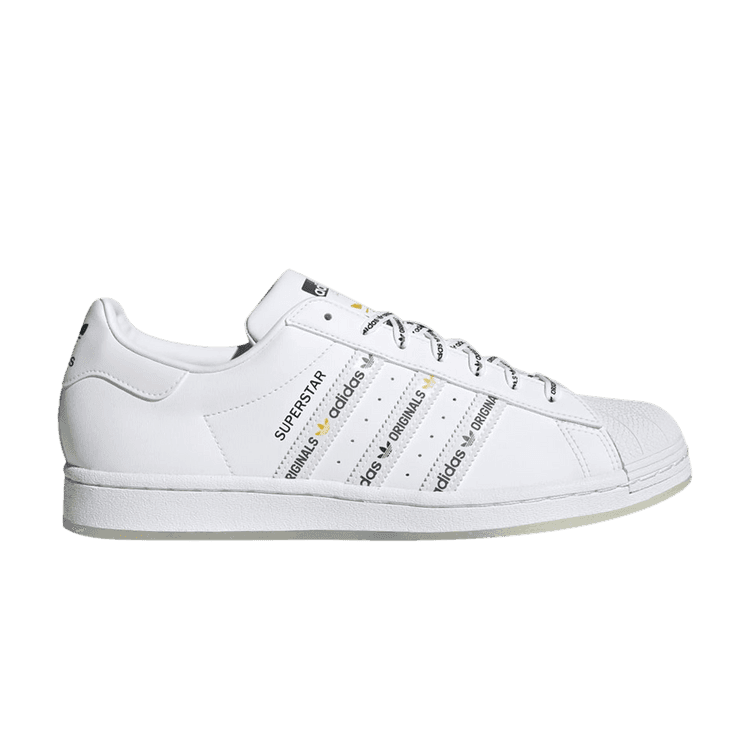 adidas Superstar 'Logo Stripes - White Bright Green'