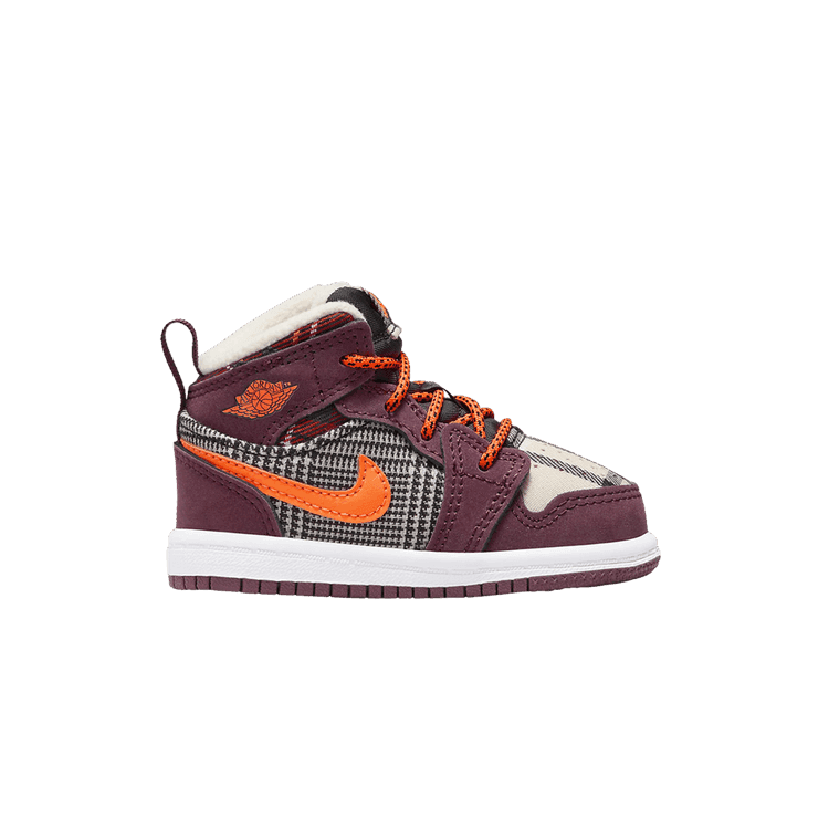Jordan 1 Mid SE Night Maroon Black White Total Orange (TD)
