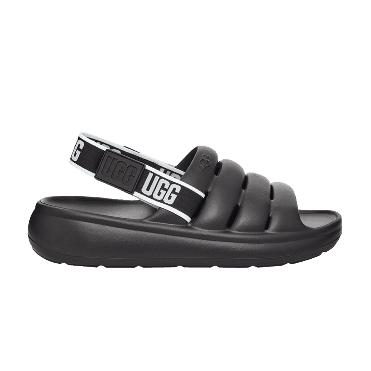 UGG Sport Yeah Slide Black White
