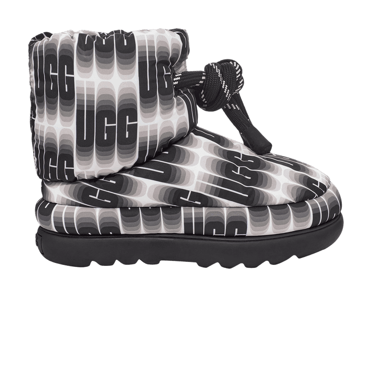 UGG Classic Maxi Wavelength Short Boot Black White (Women's)
