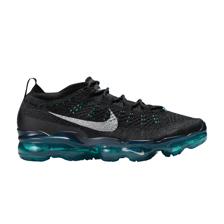 Nike Air VaporMax 2023 Flyknit Black Rapid Teal Aquamarine Metallic Silver (Women's)