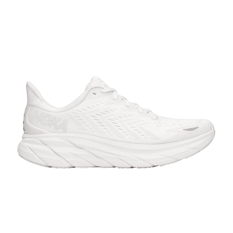 HOKA ONE ONE Clifton 8 Wide 'Triple White' (Women's)