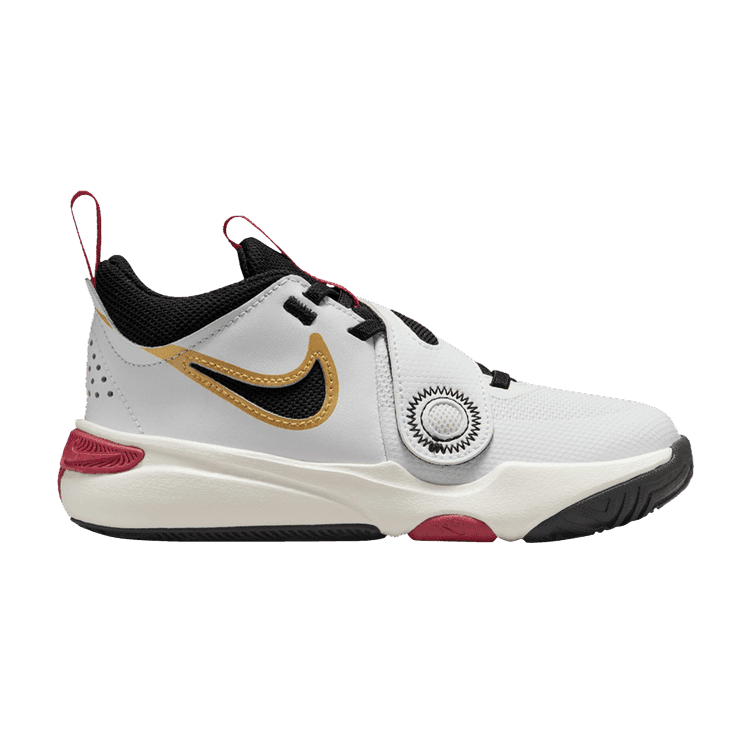 Nike Team Hustle D 11 White Metallic Gold University Red Black (PS)