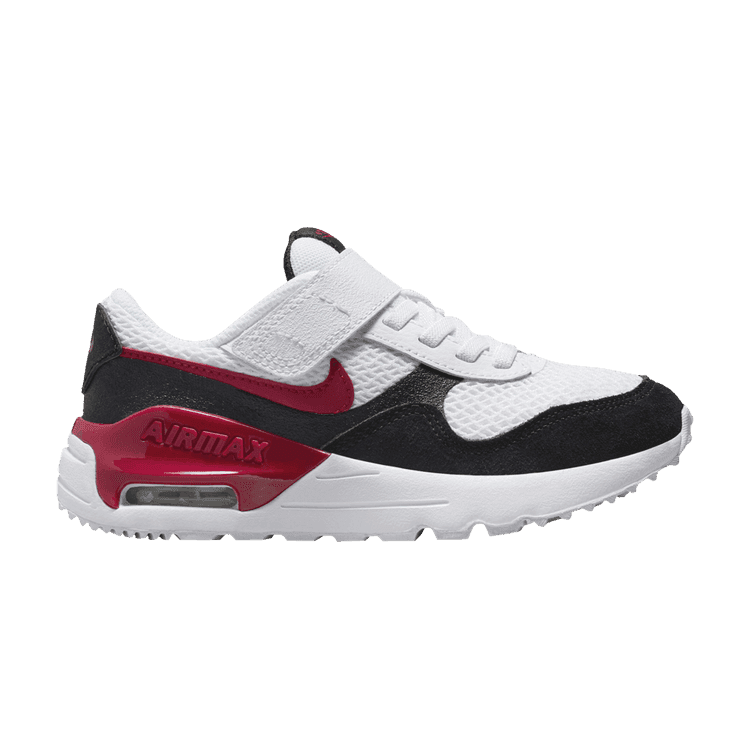 Nike Air Max SYSTM White Black Gym Red (PS)
