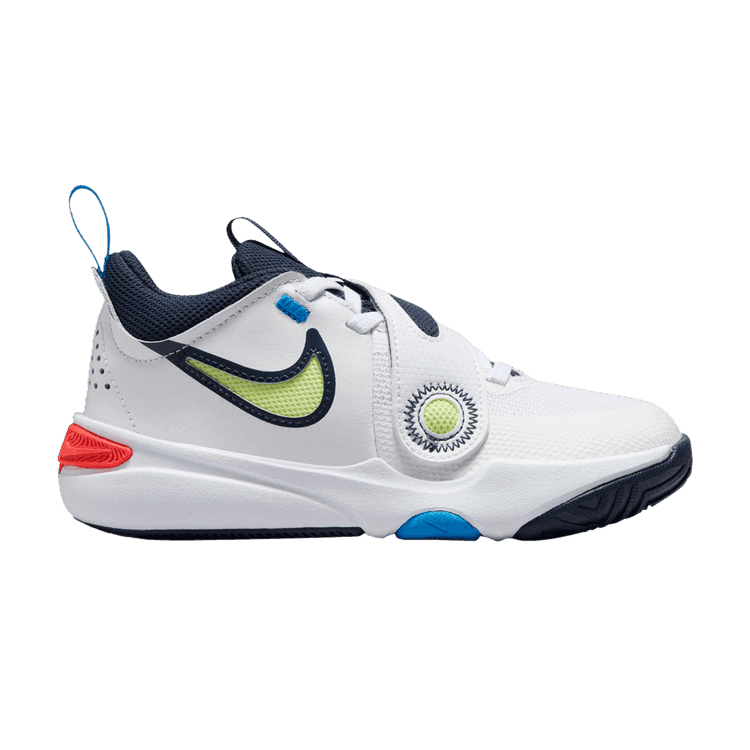 Nike Team Hustle D 11 White Bright Crimson Photo Blue Light Lemon Twist (PS)