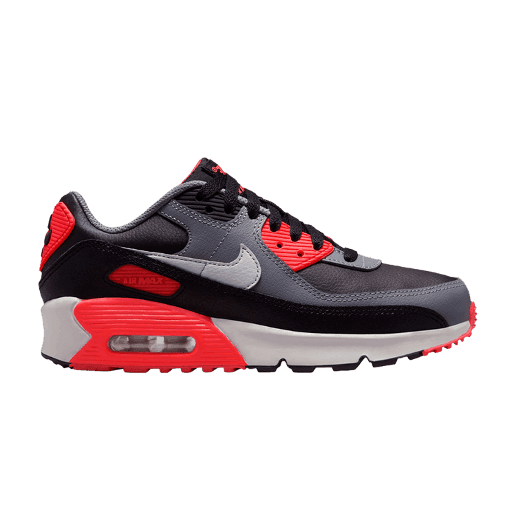 Nike Air Max 90 Black Cool Grey Bright Crimson Photon Dust (GS)