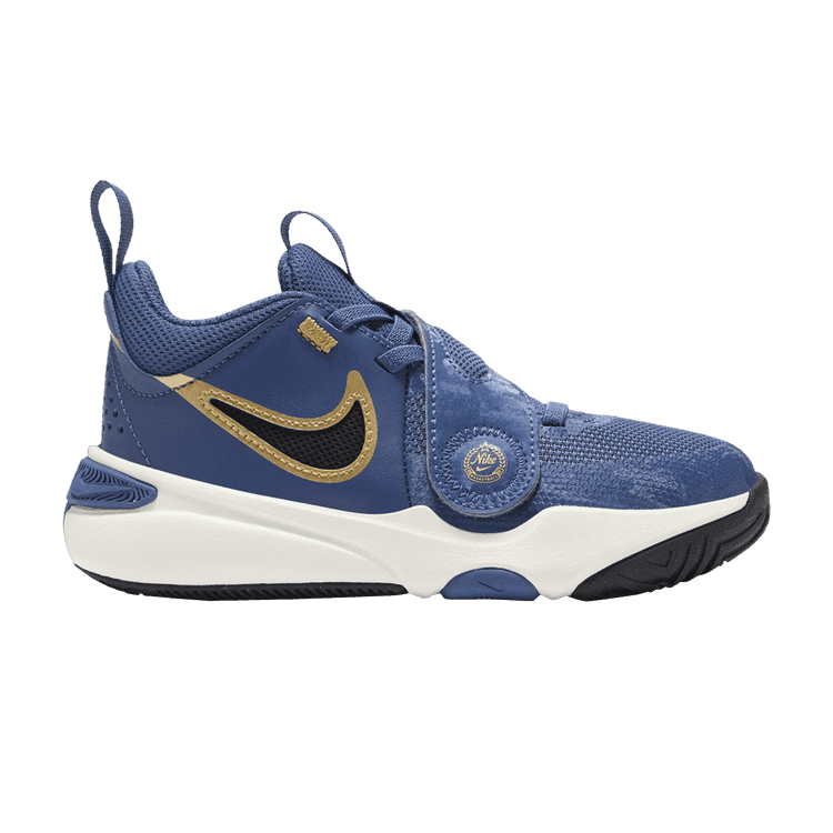 Nike Team Hustle D 11 Mystic Navy Pale Ivory Metallic Gold Black (PS)