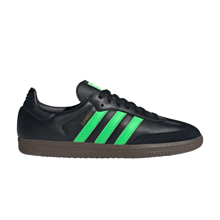 adidas Samba OG Black Screaming Green