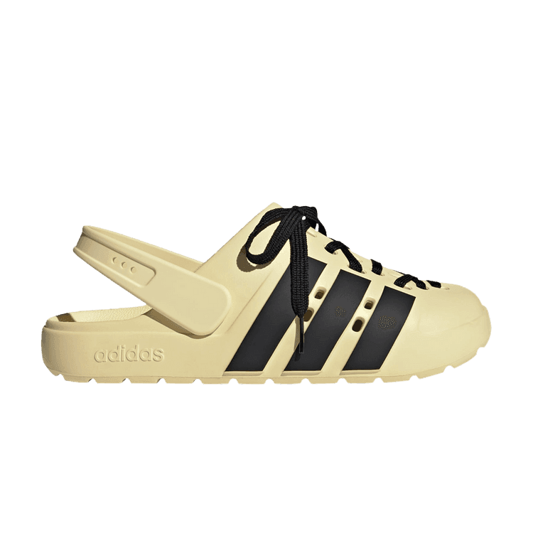 adidas Adilette Clog 2.0 Warm Vanilla Core Black Gold Metallic