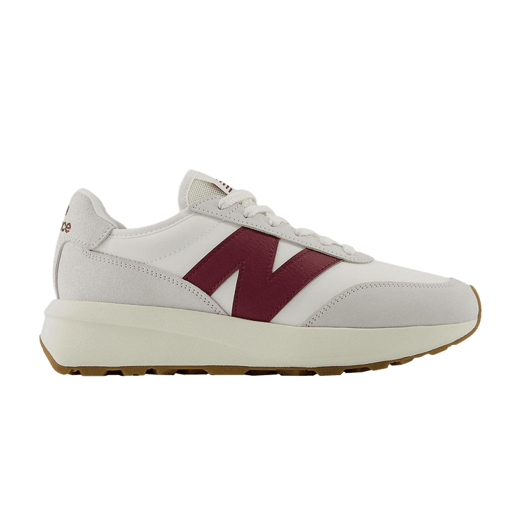 New Balance 370 Sea Salt Classic Crimson Gum