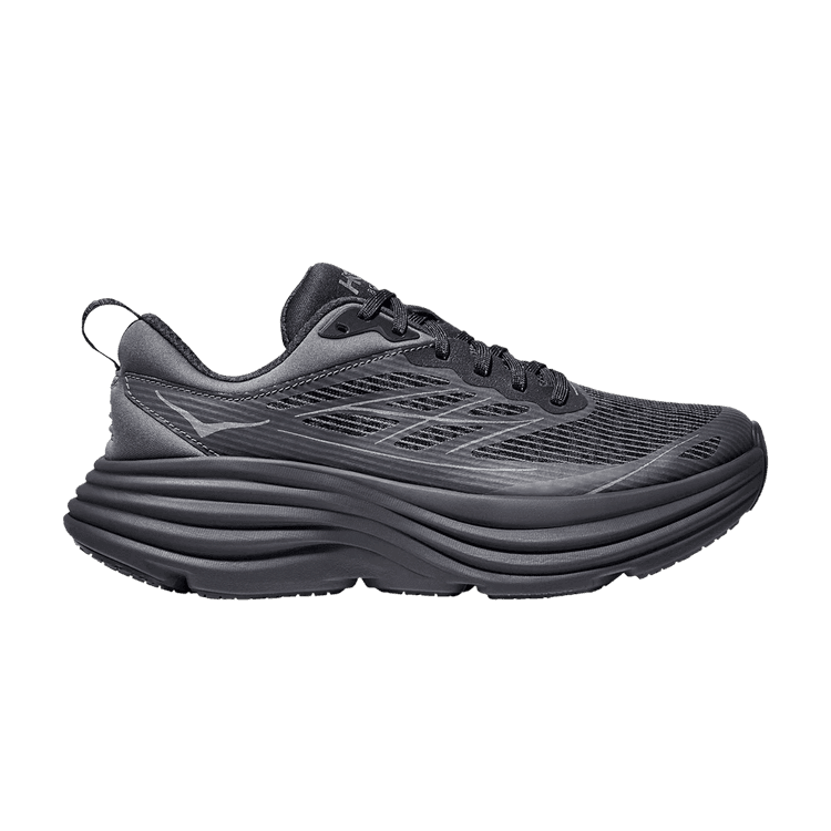 Hoka One One Bondi 8 Caged Charcoal Grey Grey Skies