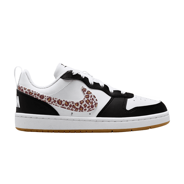 Nike Court Borough Low Black White Leopard Swoosh (GS)