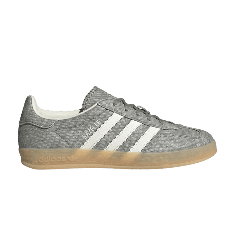 adidas Gazelle Indoor Silver Pebble Off White Canvas (Women's)