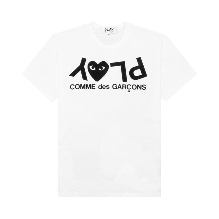 Comme des Garcons PLAY Play Inverted Text T-shirt White — foto 2