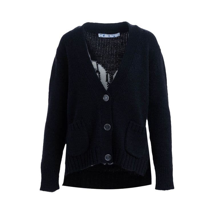 Off-White Logo Floating Cardigan 'Black/White'