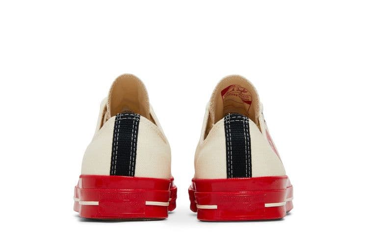 Converse Chuck Taylor All Star 70 Ox Comme des Garcons PLAY Egret Red Midsole — foto 7