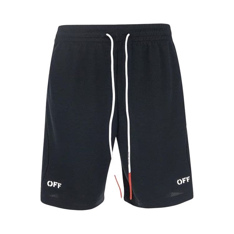Off-White SS22 Logo Printing Shorts Ordinary Version Black