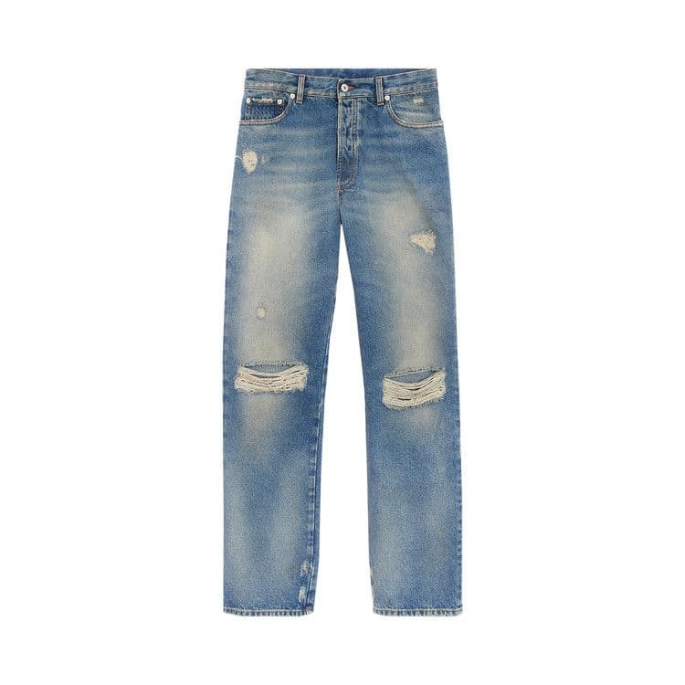 Heron Preston Distressed Regular Jeans 'Vintage Blue' — foto 2